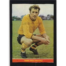 Signed picture of Hull City footballer Terry Neill 